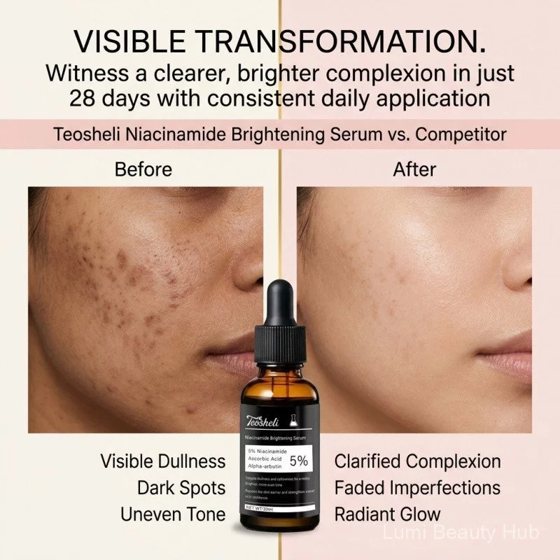 Niacinamide Brightening Serum – Vitamin C & Alpha Arbutin Face Serum for Even Skin Tone & Hydration