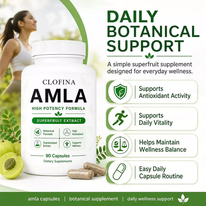 Amla Extract Capsules – Antioxidant Herbal Dietary Supplement for Daily Wellness