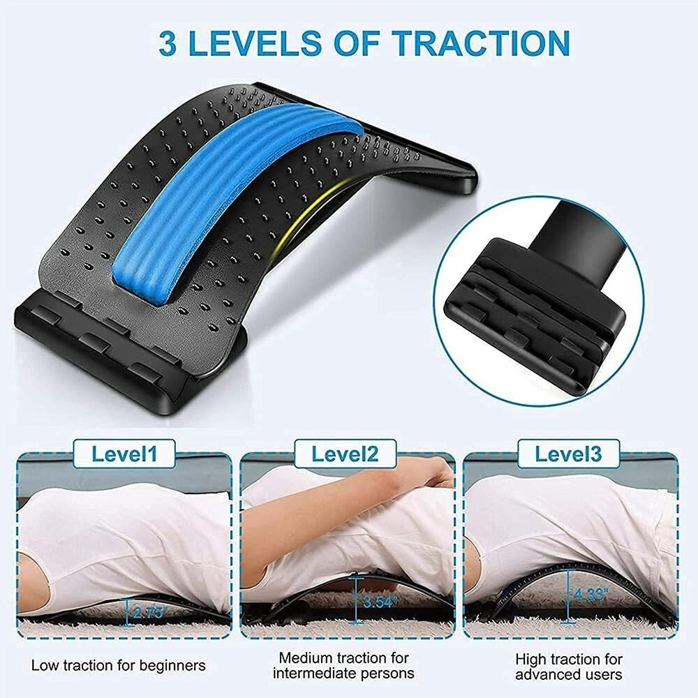 Magnetic Lumbar Stretcher – Acupressure Massage & Portable Back Support
