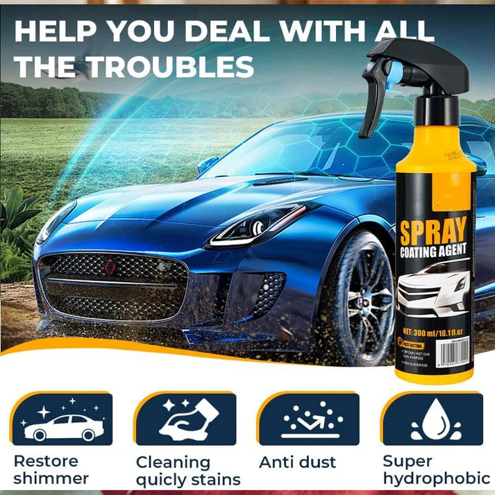 3 in 1 Ceramic Quick Coating Spray – Waterless Wash, Streak Free Shine