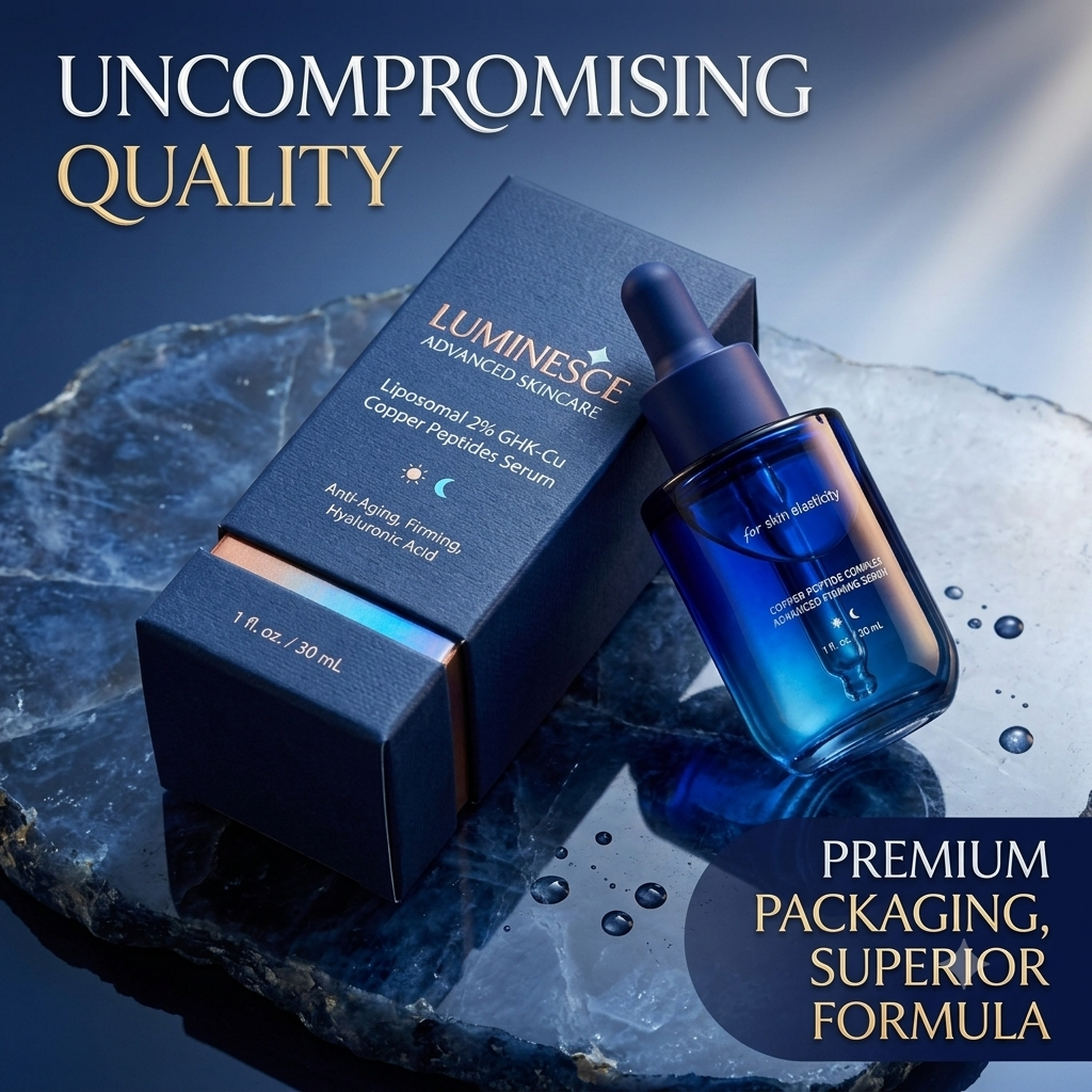 Liposomal 2% GHK-Cu Copper Peptides Serum – Multi-Peptide & Hyaluronic Acid Anti-Aging Face Serum